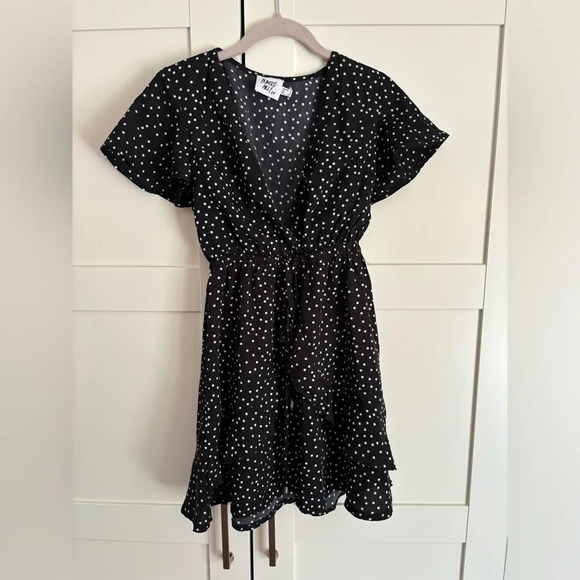Princess Polly Dresses & Skirts - PRINCESS POLLY Bobbie Polka Dot Mini Dress Size 2 Milkmaid Sundress